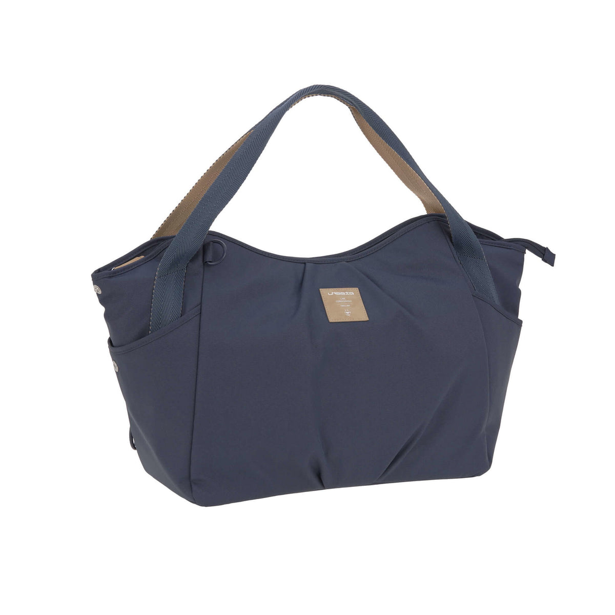 Bolsa de Maternidade Lassig para Gémeos na cor azul-marinho com triângulos, fotografia 2 de 8 do produto