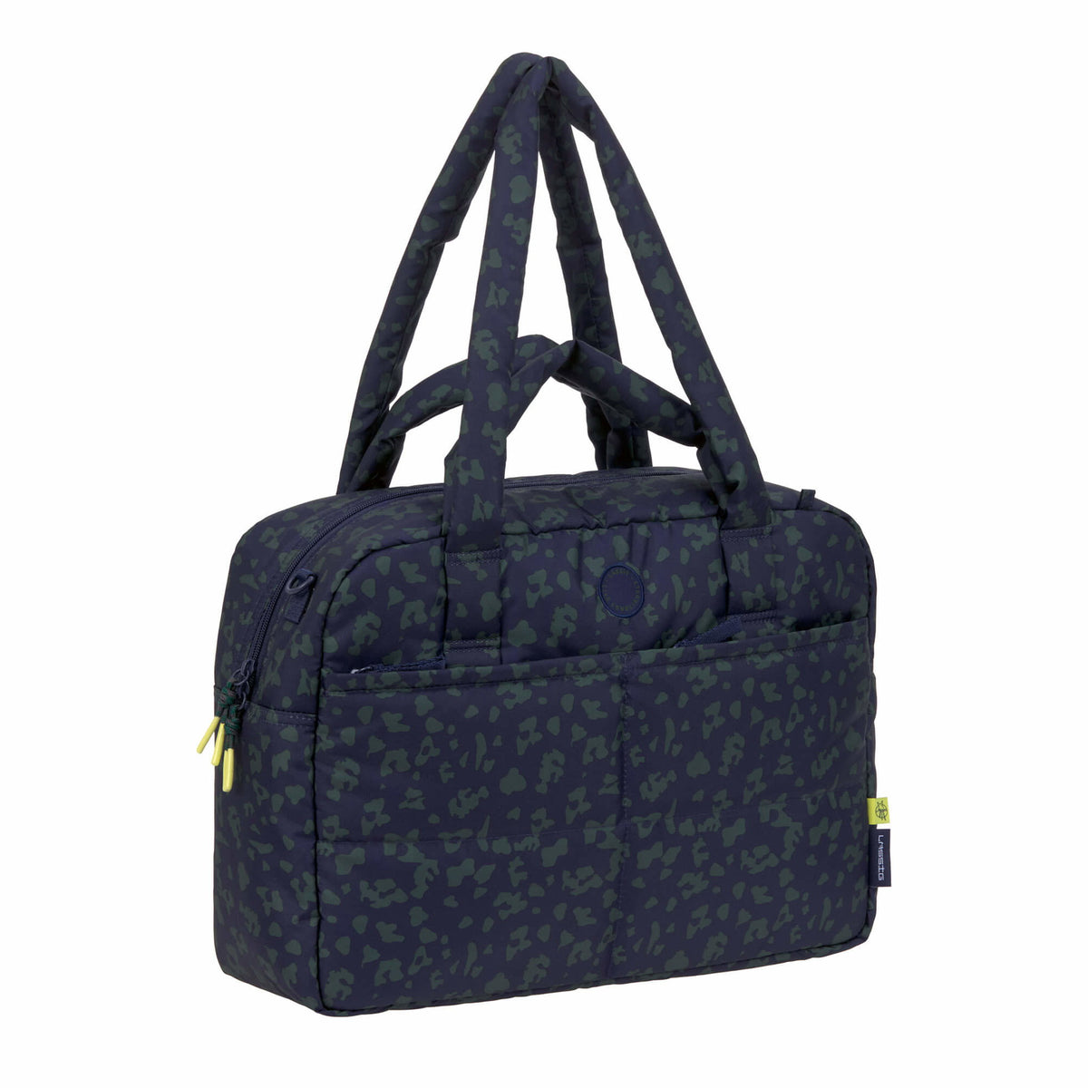 Bolsa de Maternidade Lassig Everyday na cor leopardo azul escuro, fotografia 2 de 8 do produto