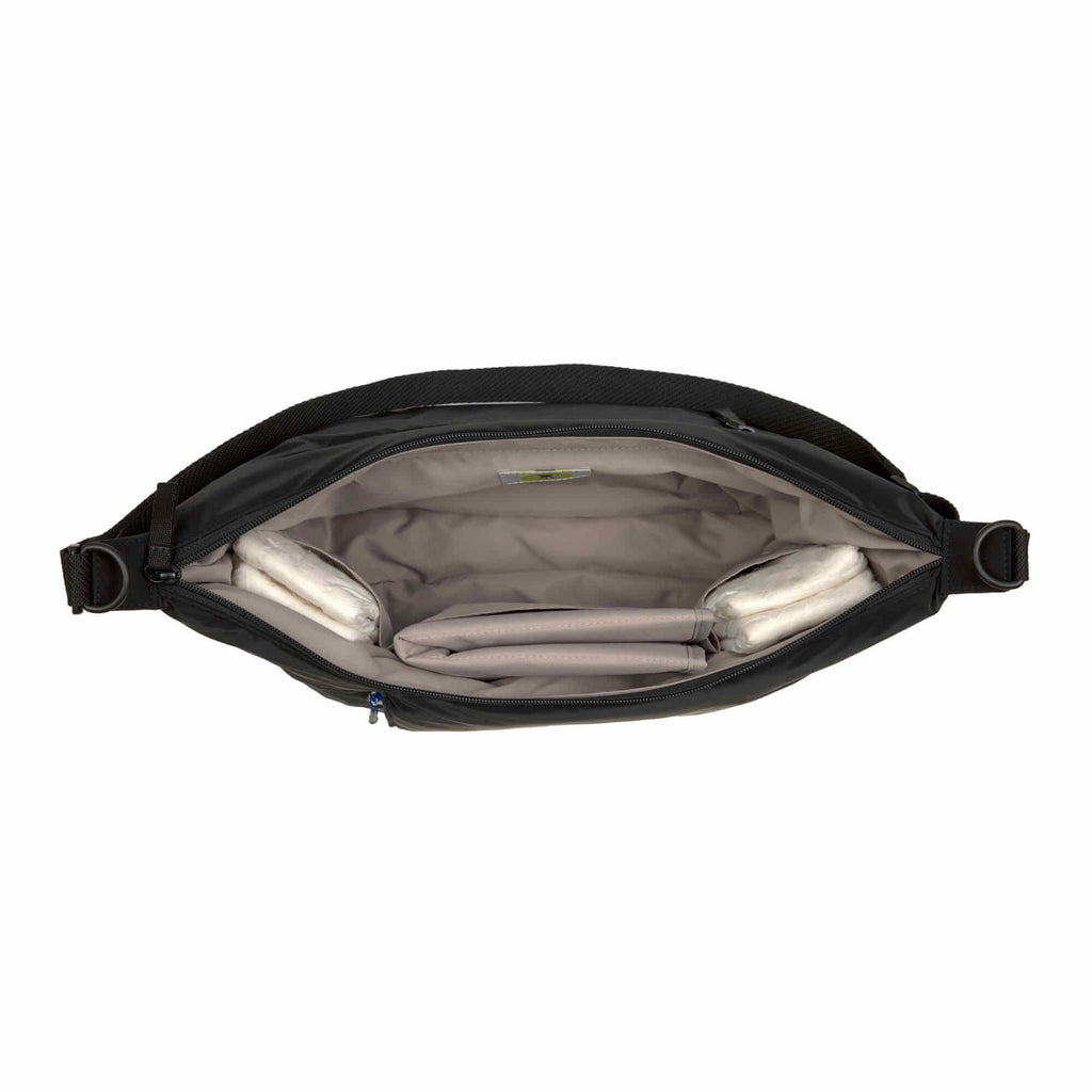 Bolsa de Maternidade Lassig Crossbody Lunua na cor preto, fotografia 6 de 8 do produto