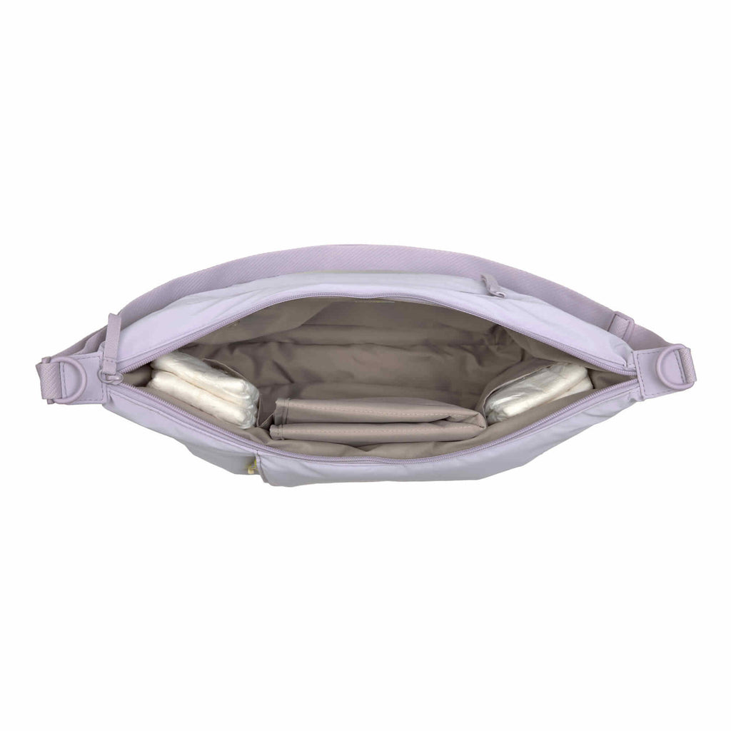 Bolsa de Maternidade Lassig Crossbody Lunua na cor lilás, fotografia 7 de 8 do produto