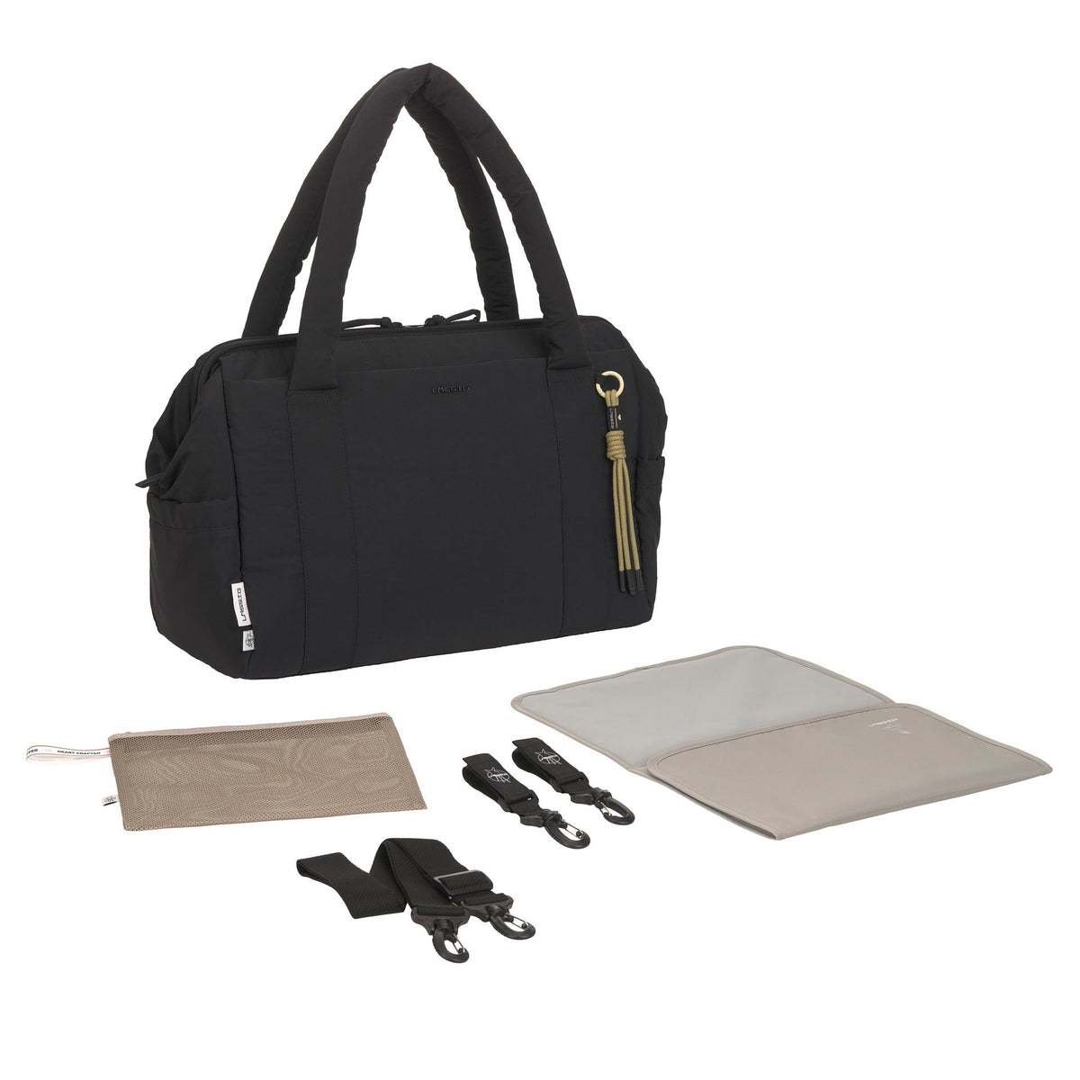 Bolsa de Maternidade Lassig Weekender Yula na cor preto, fotografia 1 de 8 do produto