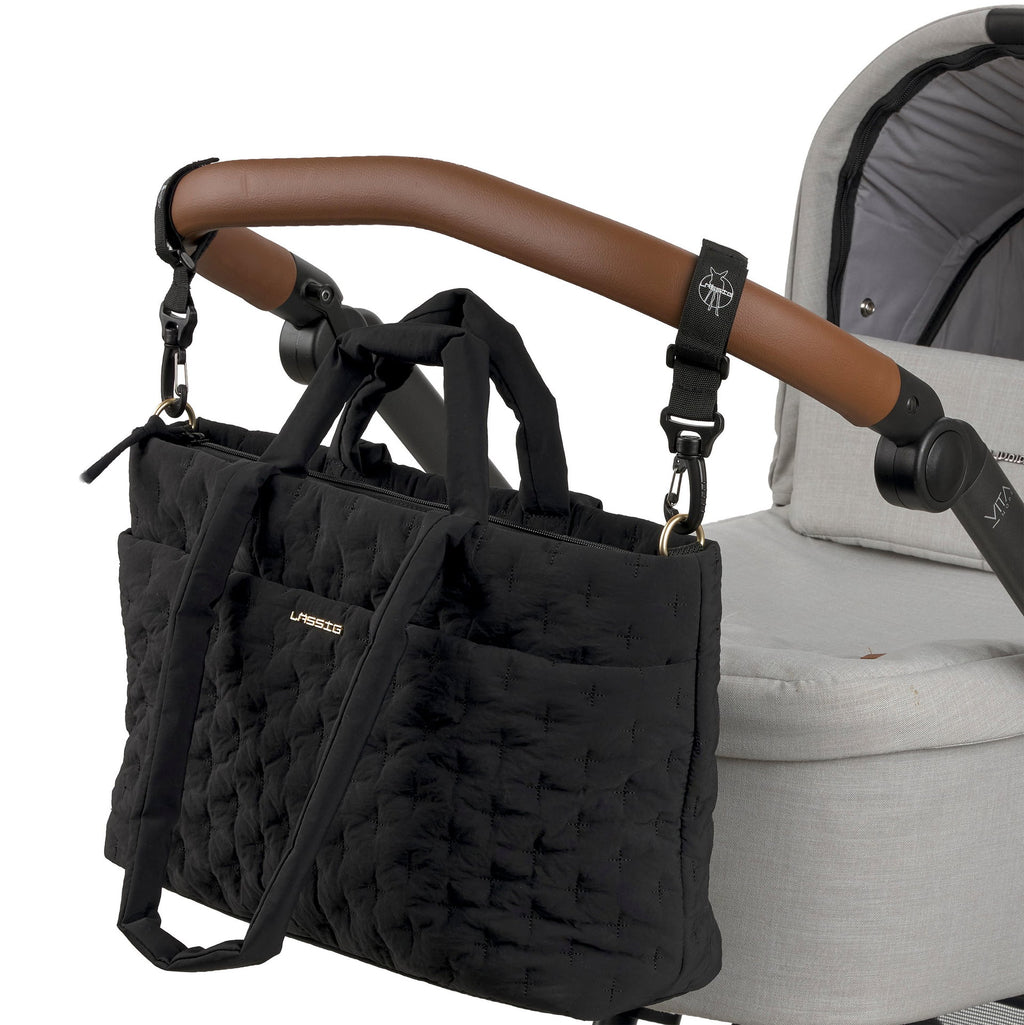 Bolsa de Maternidade Lassig Liva Acolchoada na cor preto, fotografia 8 de 8 do produto