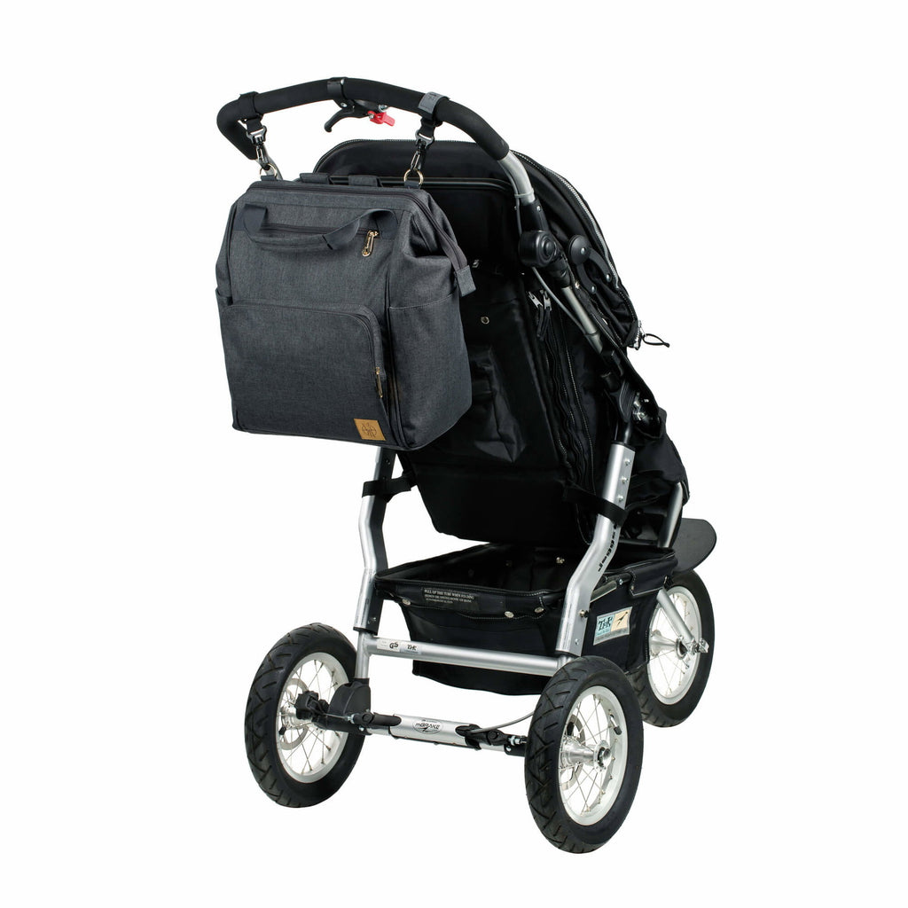 Mochila de Maternidade Lassig Glam Goldie na cor antracite, fotografia 6 de 8 do produto