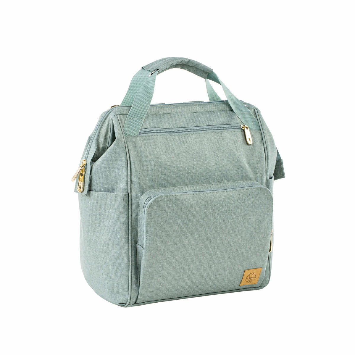 Mochila de Maternidade Lassig Glam Goldie na cor menta, fotografia 3 de 8 do produto