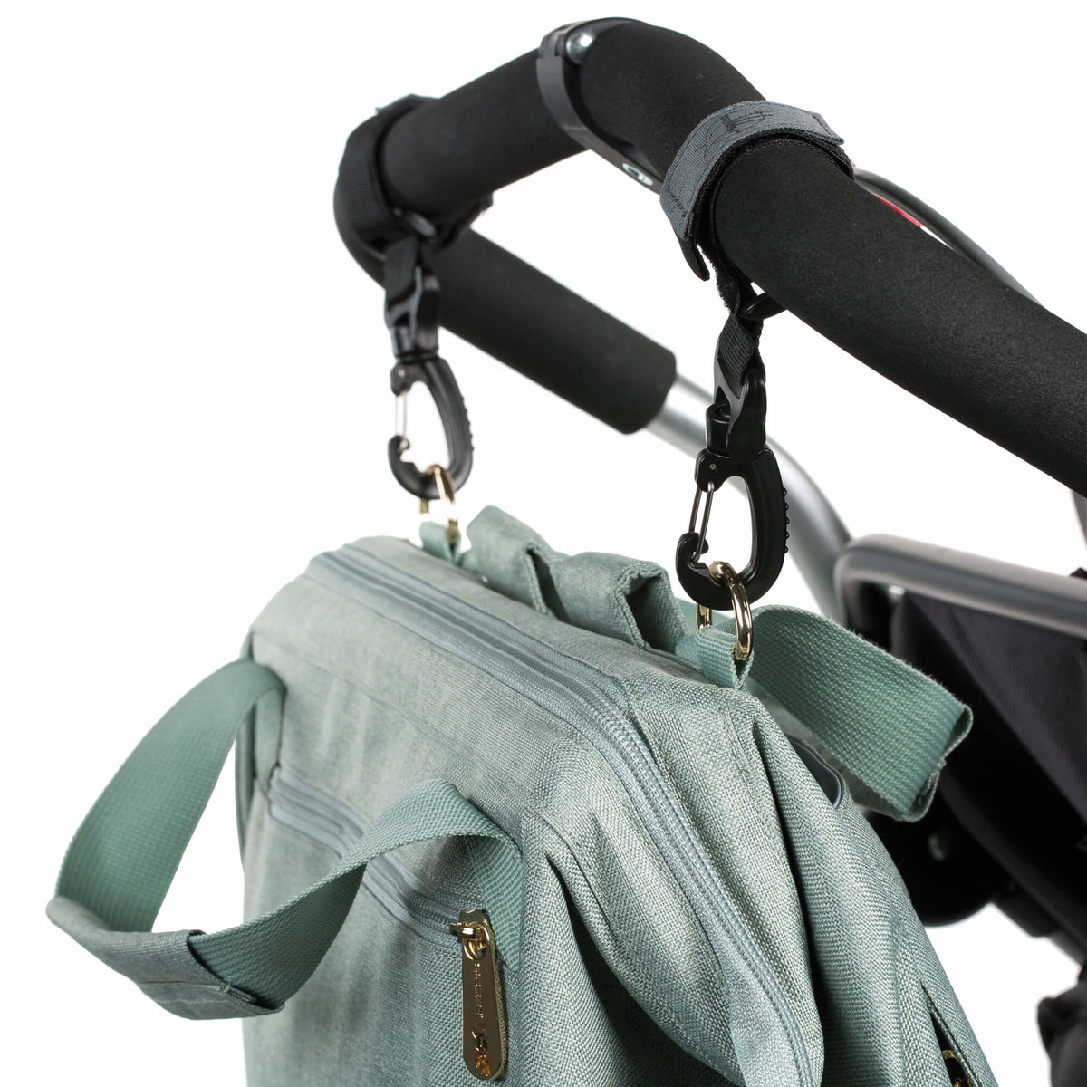 Mochila de Maternidade Lassig Glam Goldie na cor menta, fotografia 6 de 8 do produto