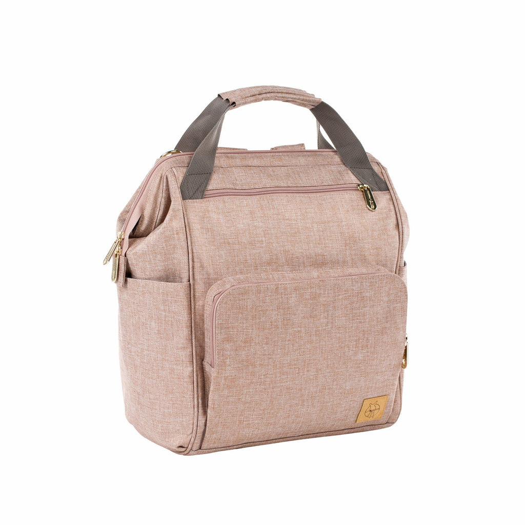 Mochila de Maternidade Lassig Glam Goldie na cor rosa, fotografia 3 de 8 do produto