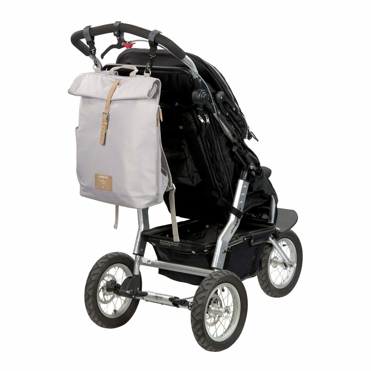 Mochila de Maternidade Lassig Rolltop na cor cinzento, fotografia 5 de 8 do produto