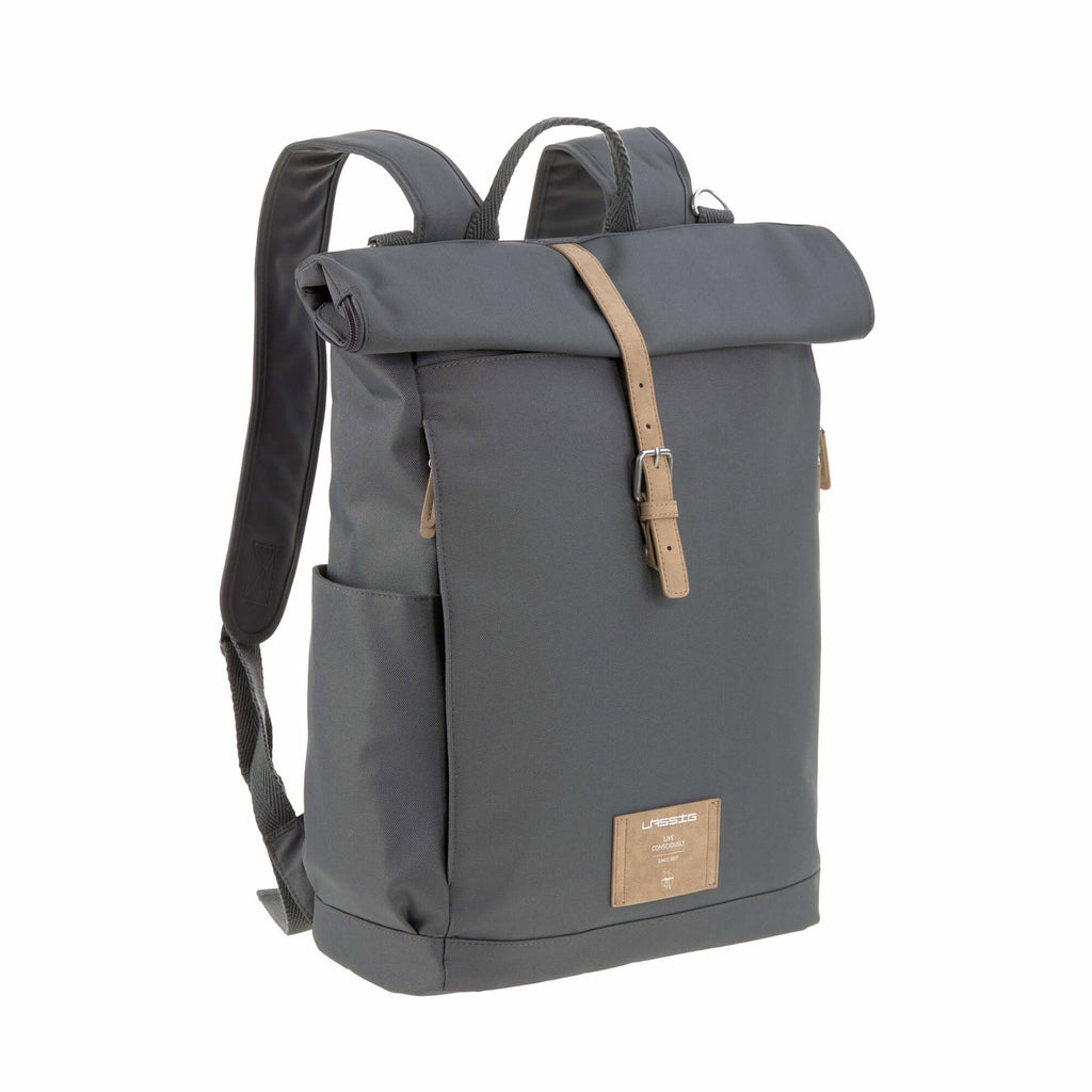 Mochila de Maternidade Lassig Rolltop na cor antracite, fotografia 3 de 8 do produto
