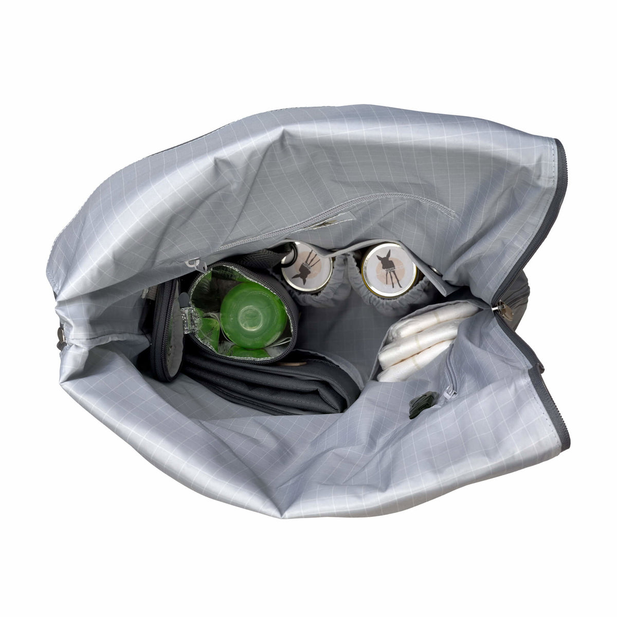 Mochila de Maternidade Lassig Rolltop na cor antracite, fotografia 4 de 8 do produto