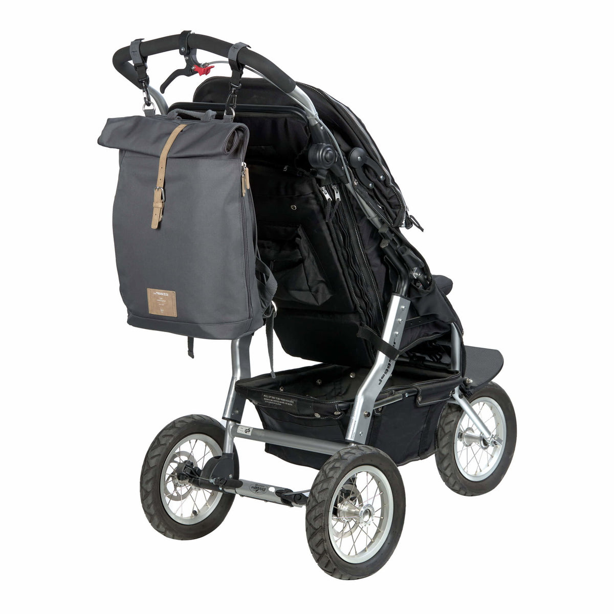 Mochila de Maternidade Lassig Rolltop na cor antracite, fotografia 5 de 8 do produto