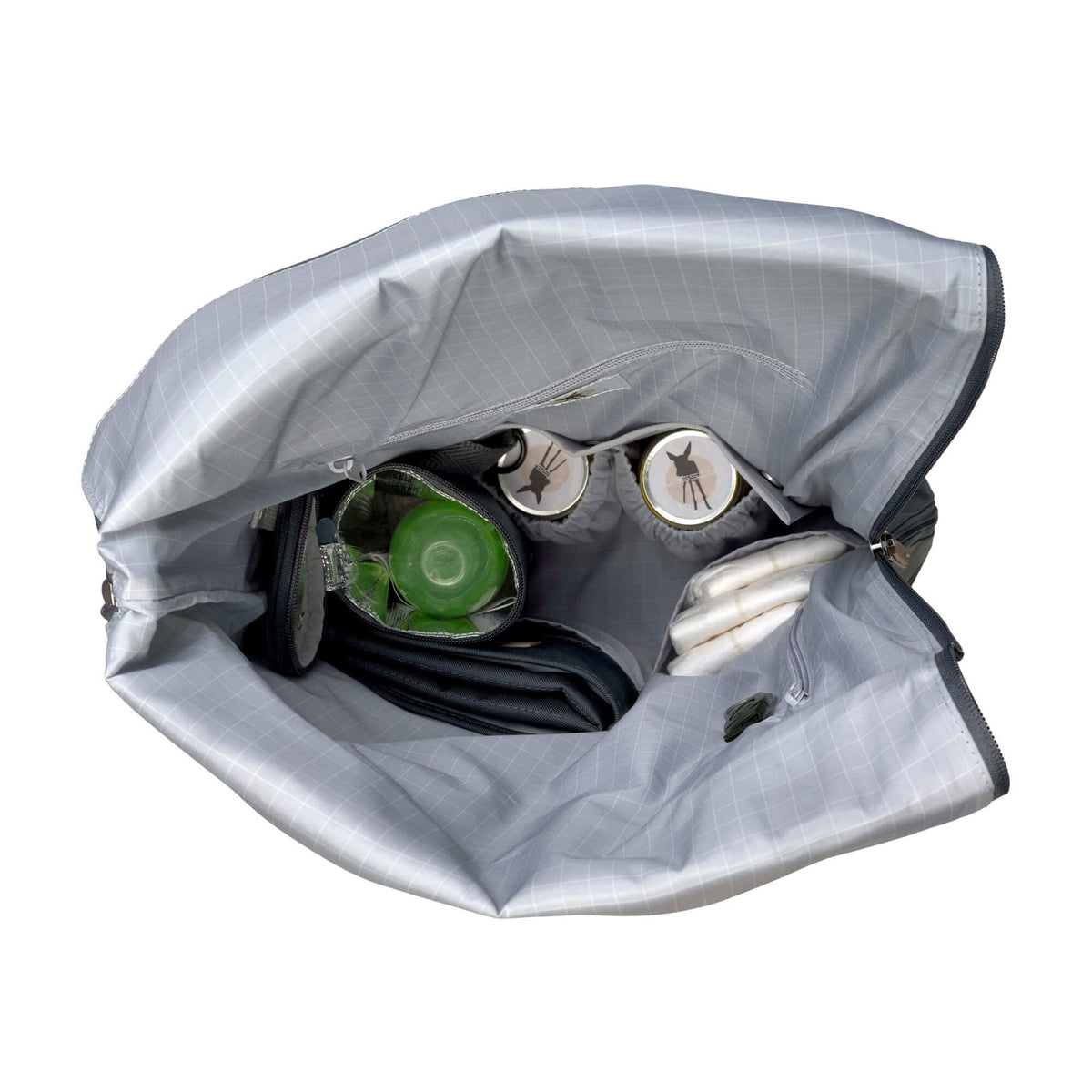 Mochila de Maternidade Lassig Rolltop na cor azul noite, fotografia 6 de 8 do produto