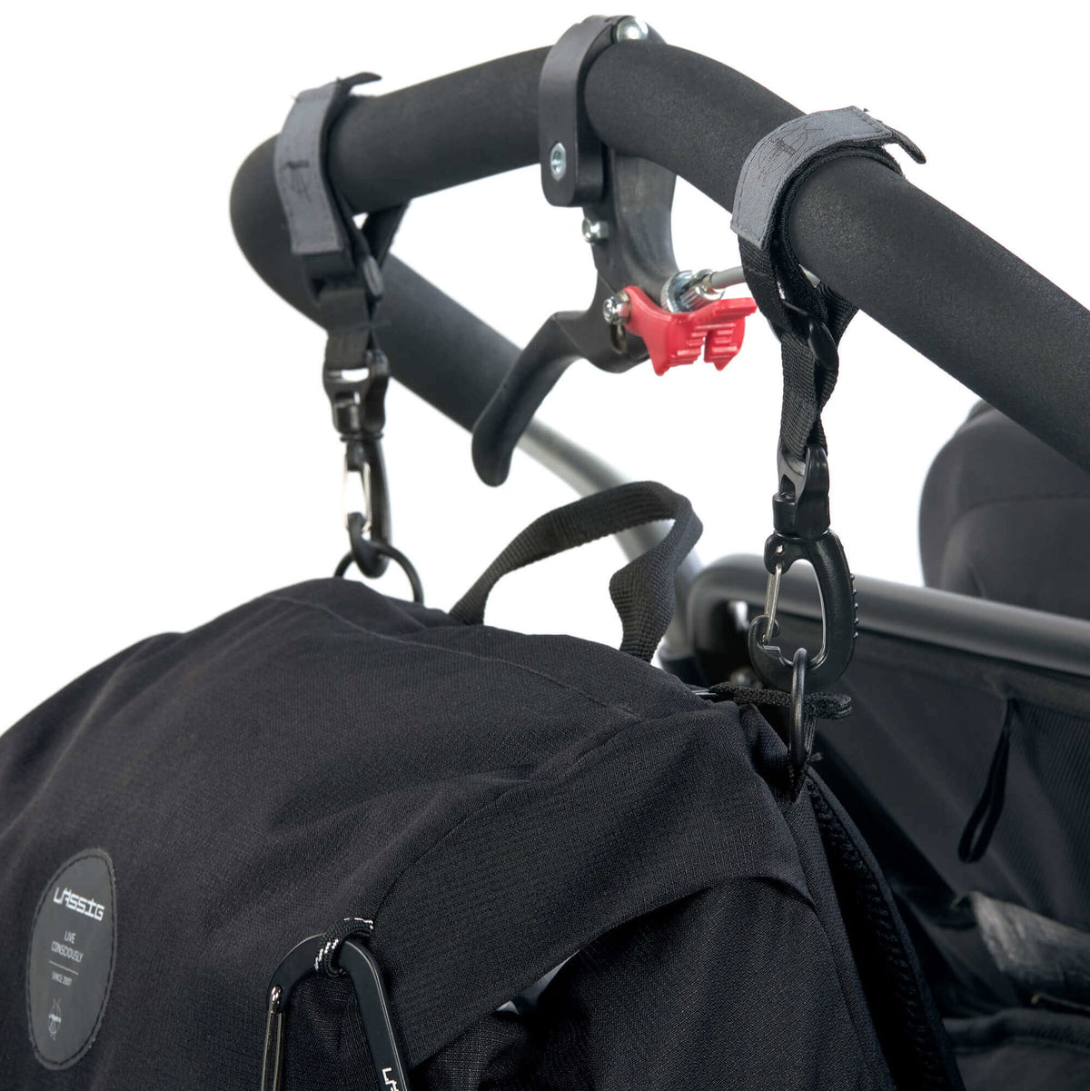 Mochila de Maternidade Lassig Outdoor na cor preto, fotografia 7 de 8 do produto