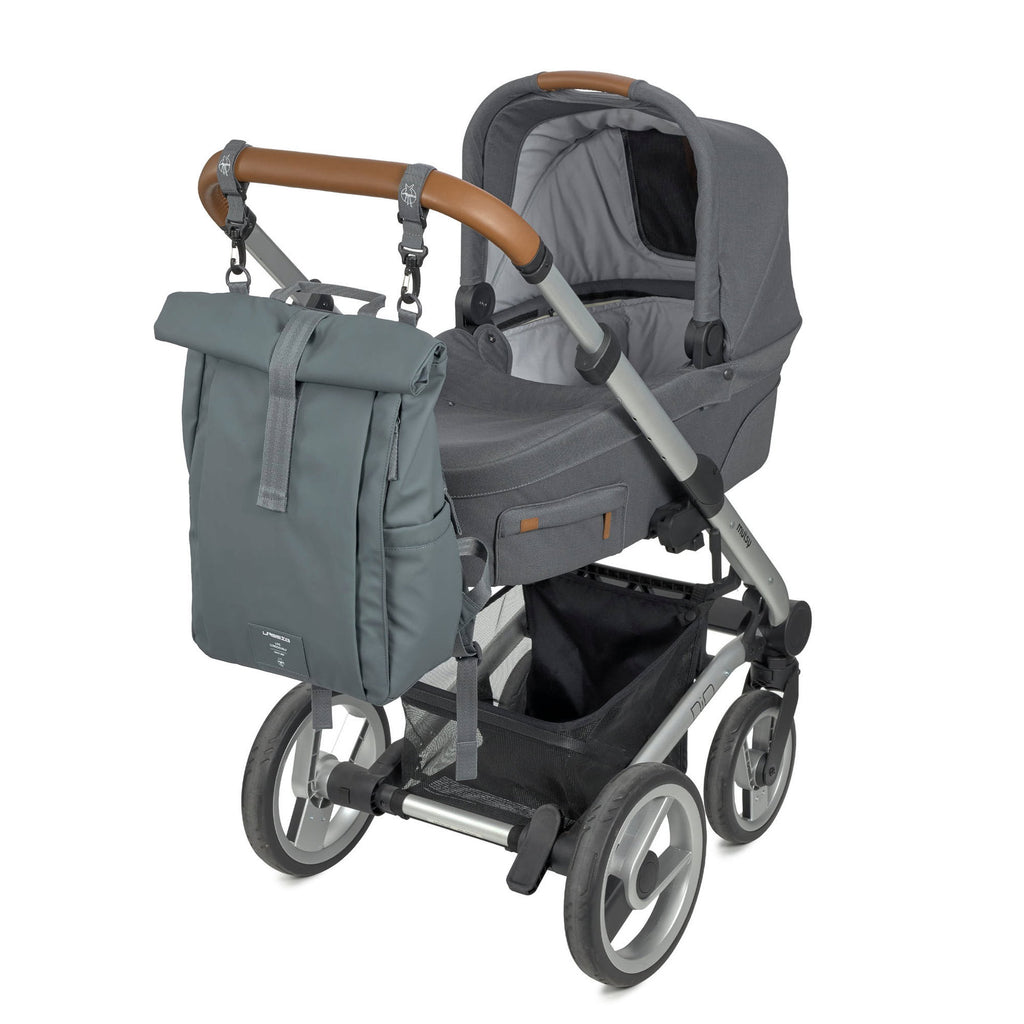 Mochila de Maternidade Lassig Rolltop Up na cor antracite, fotografia 5 de 8 do produto