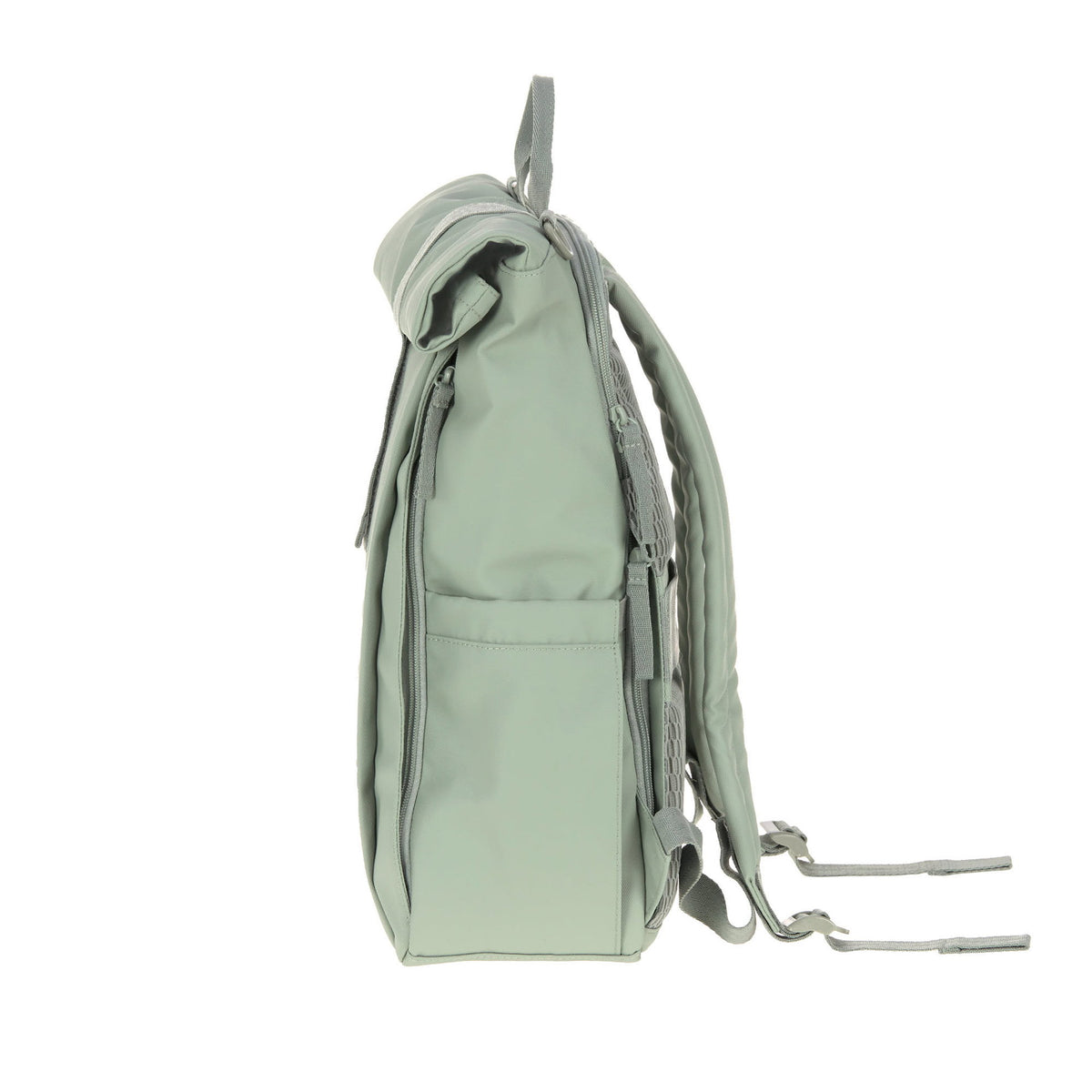 Mochila de Maternidade Lassig Rolltop Up na cor verde prateado, fotografia 7 de 8 do produto