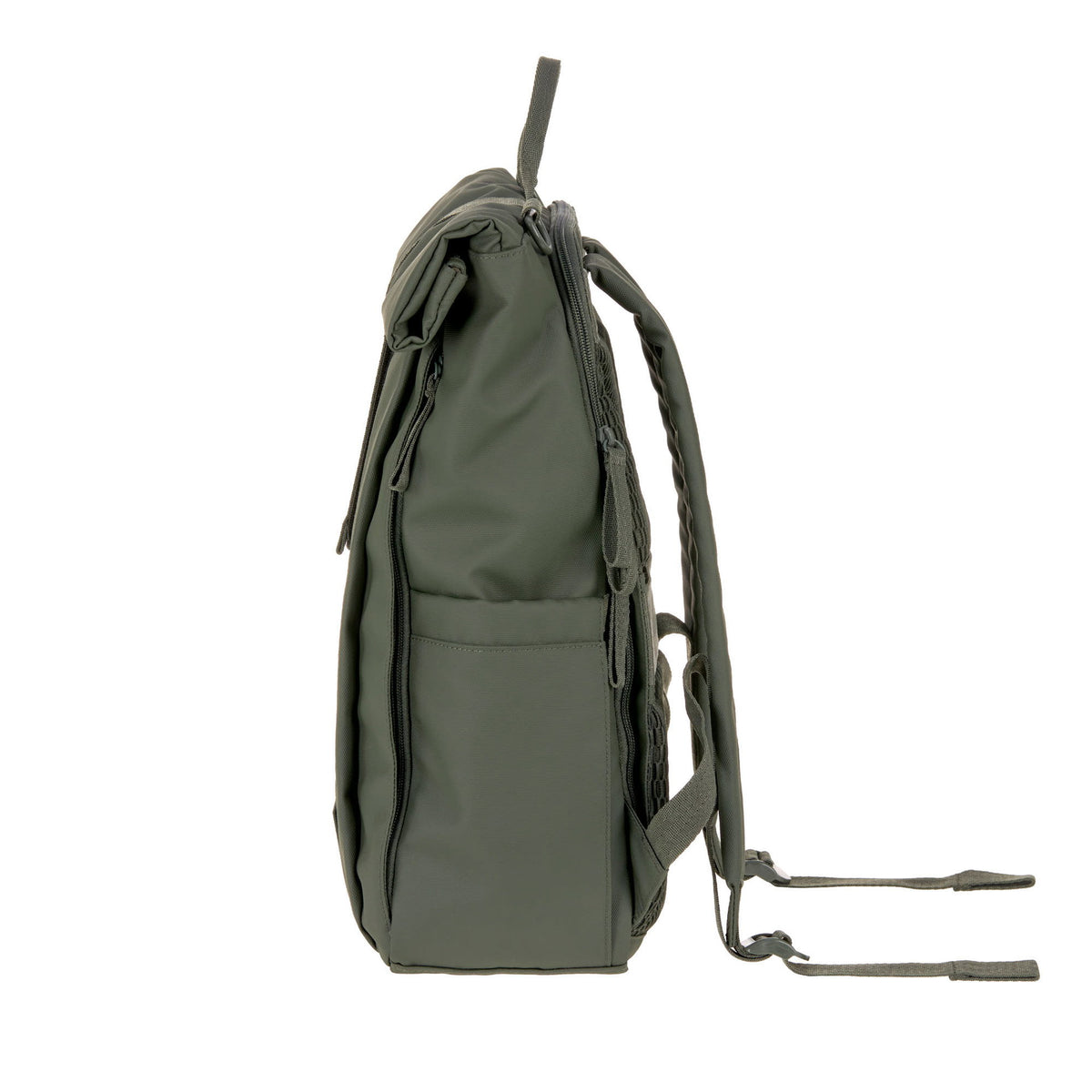 Mochila de Maternidade Lassig Rolltop Up na cor verde oliva, fotografia 7 de 8 do produto