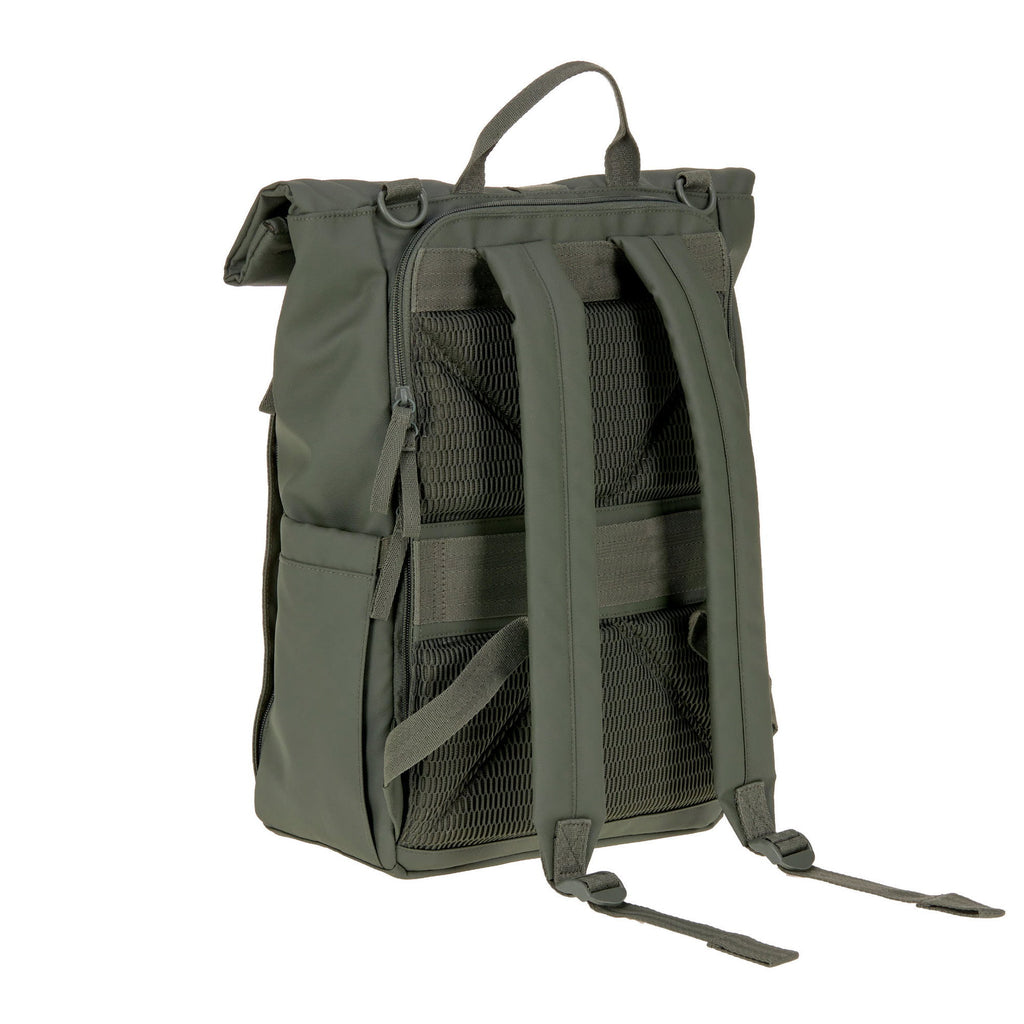 Mochila de Maternidade Lassig Rolltop Up na cor verde oliva, fotografia 8 de 8 do produto