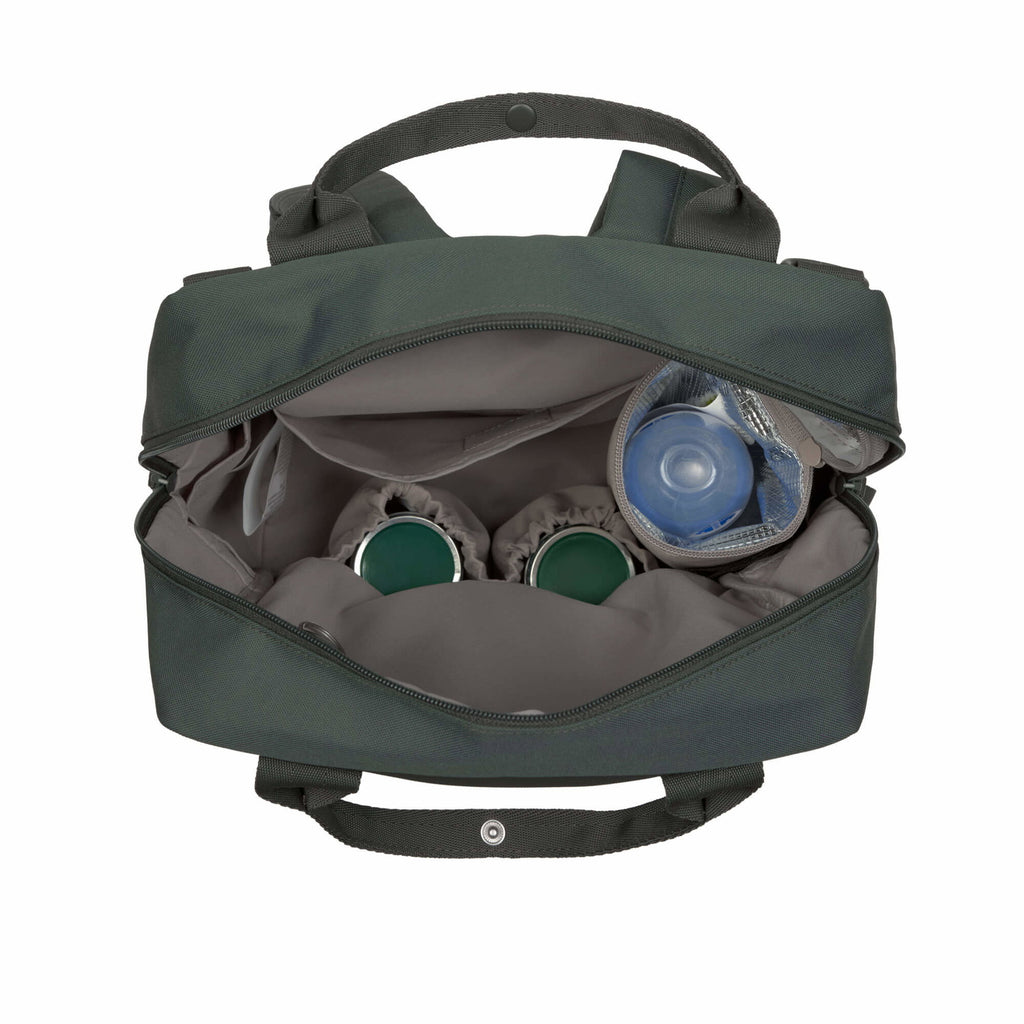 Mochila de Maternidade Lassig Vividal na cor verde oliva escuro, fotografia 6 de 8 do produto