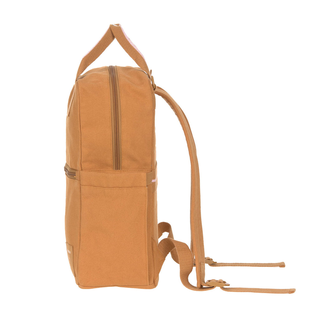 Mochila de Maternidade Lassig Little One and Me Square na cor caramelo, fotografia 8 de 8 do produto