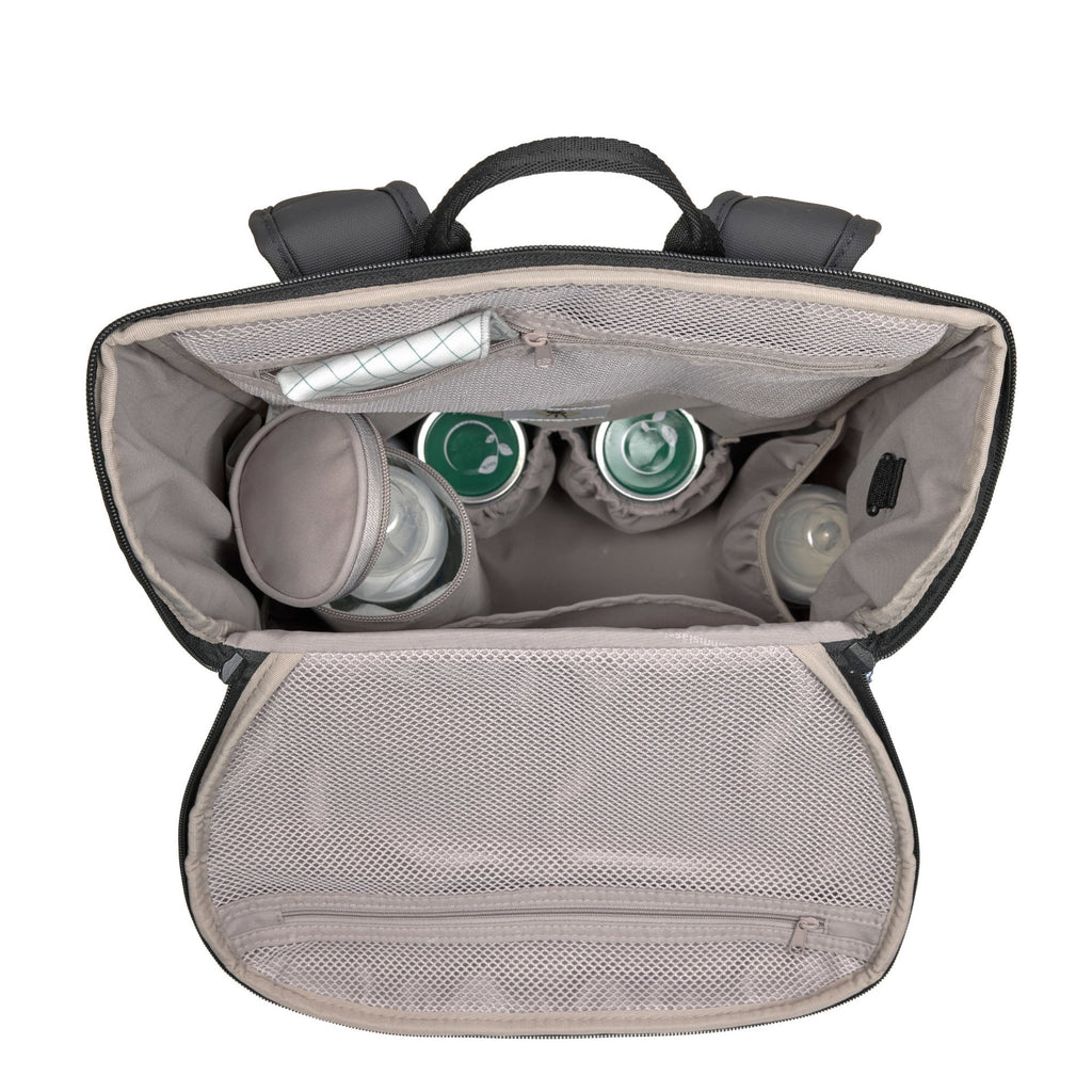 Mochila de Maternidade Lassig Slender Up na cor preto, fotografia 4 de 8 do produto