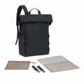 Mochila de Maternidade Lassig Outdoor Rolltop na cor preto, fotografia 1 de 8 do produto