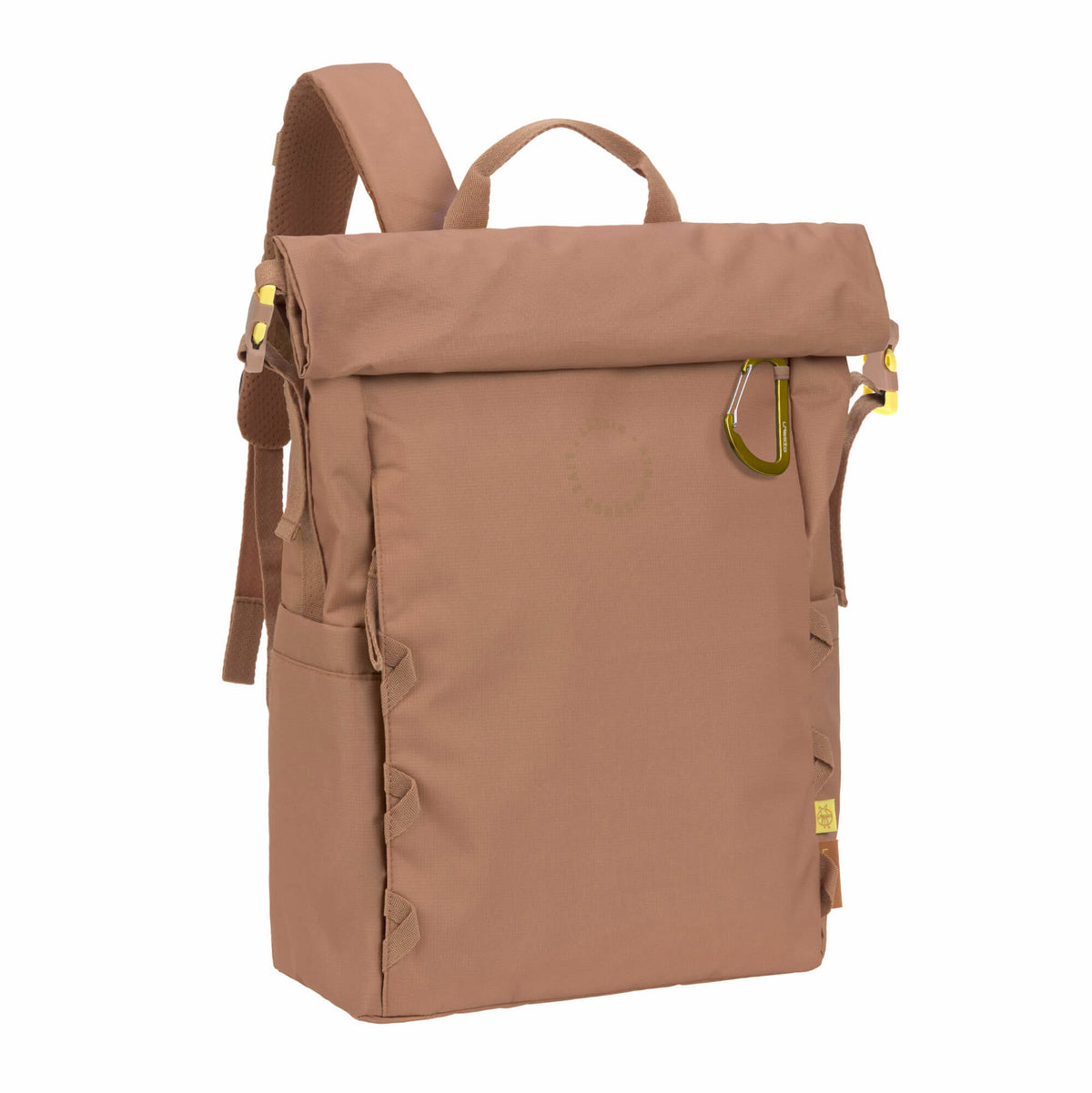 Mochila de Maternidade Lassig Outdoor Rolltop na cor amêndoa, fotografia 3 de 8 do produto