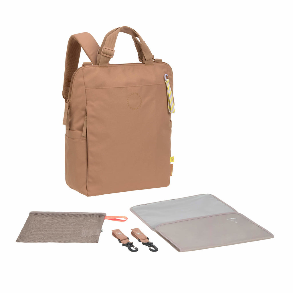 Mochila de Maternidade Lassig Conversion na cor amêndoa, fotografia 1 de 8 do produto