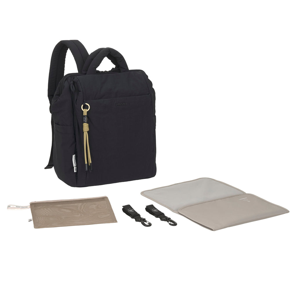 Mochila de Maternidade Lassig Minoa na cor preto, fotografia 1 de 8 do produto