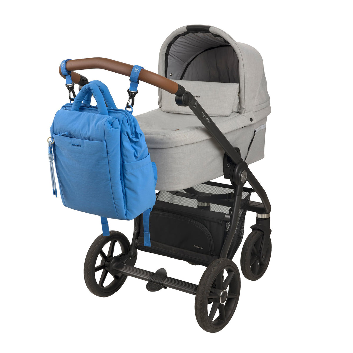 Mochila de Maternidade Lassig Minoa na cor azul, fotografia 8 de 8 do produto