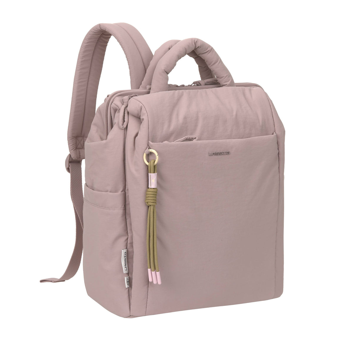 Mochila de Maternidade Lassig Minoa na cor rosa, fotografia 3 de 8 do produto