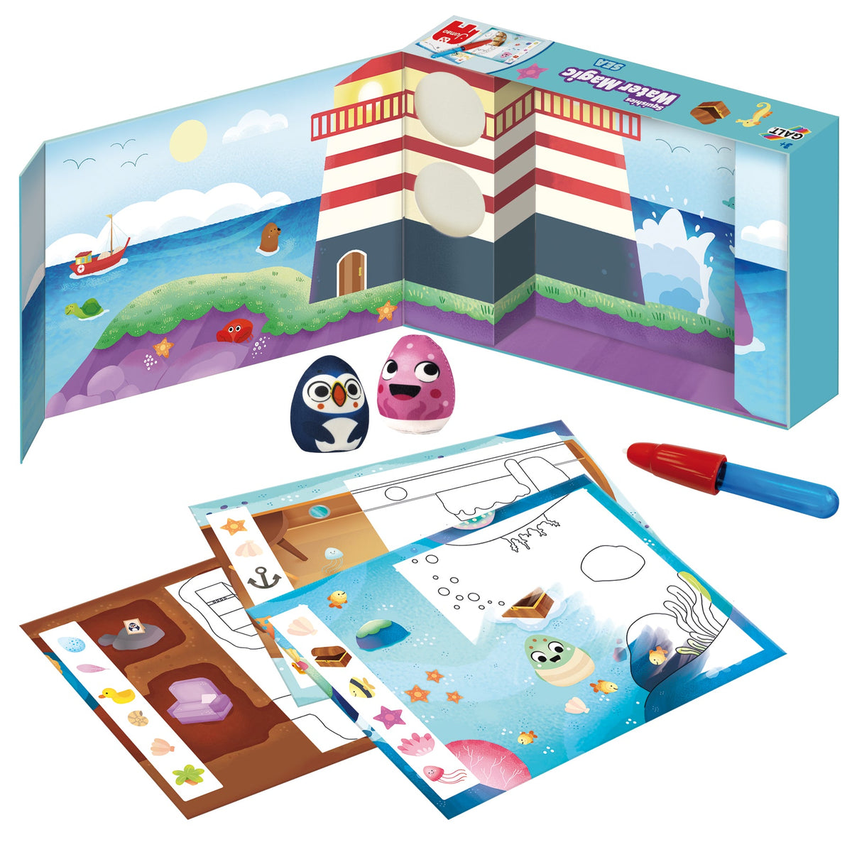 Galt Water Magic Squishies Mar fora da caixa, com as peças montadas ou prontas a usar