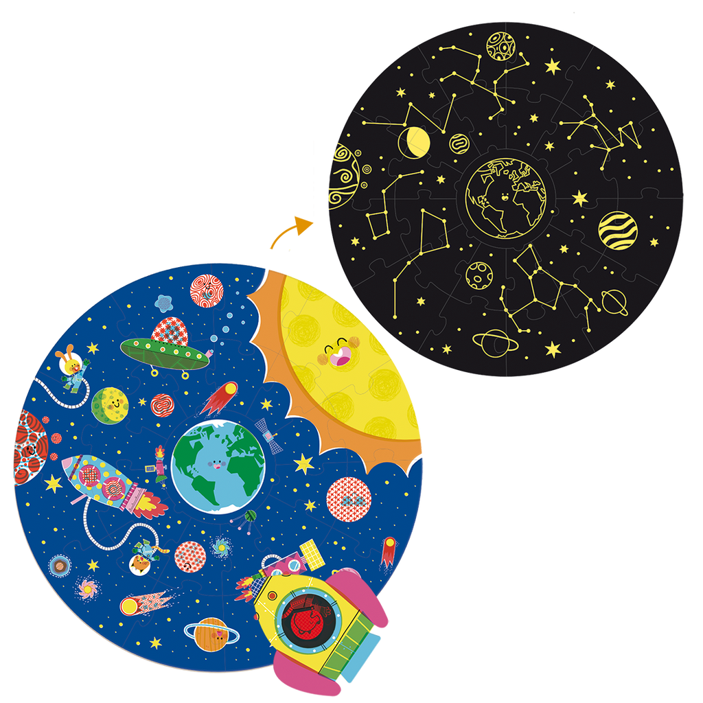 Goula Puzzle XXL Espaço fora da caixa, com as peças montadas ou prontas a usar