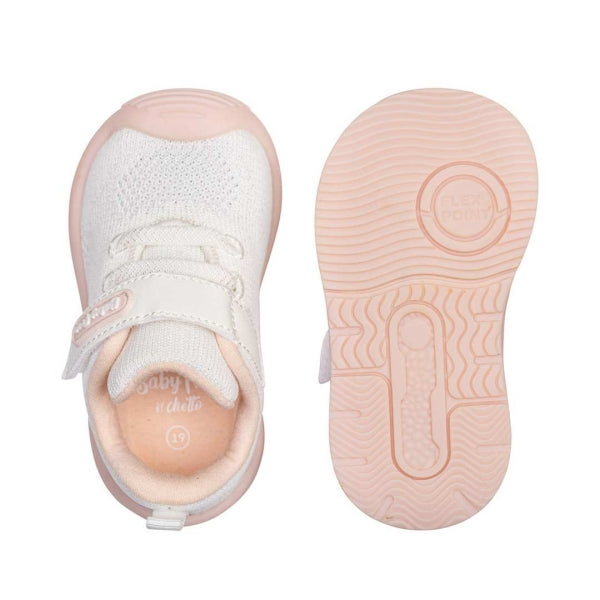 BabyFree Barefoot Sapatilha Branco e Rosa