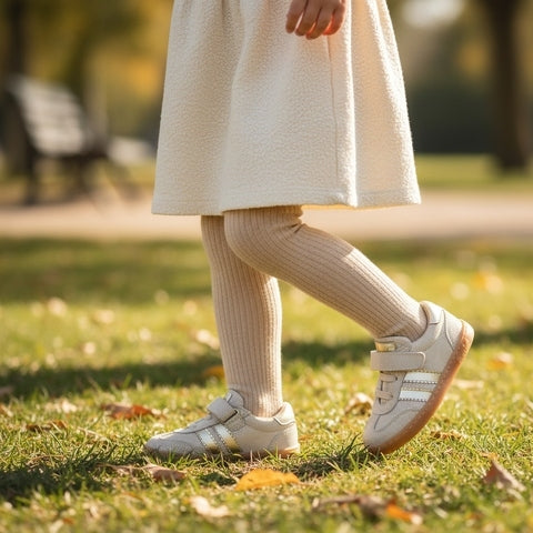 BabyFree Barefoot Zapatilla Blanca con elásticos