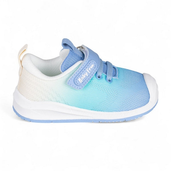 Sapatilha BabyFree Barefoot Branca - Azul