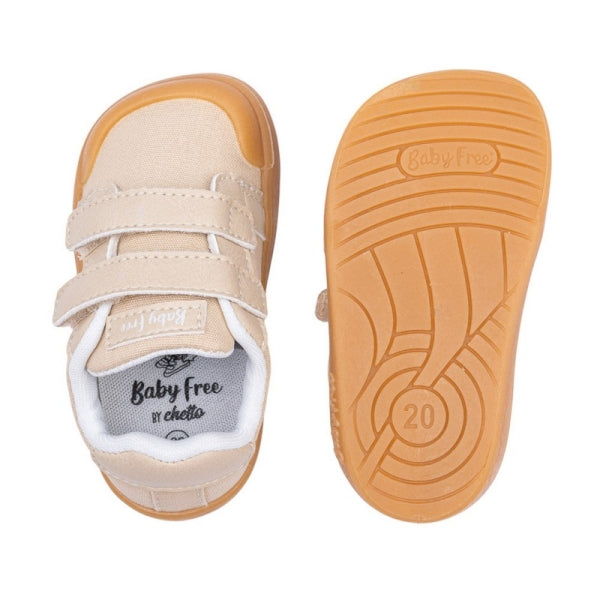 BabyFree Barefoot Sapatilha Lona Bege