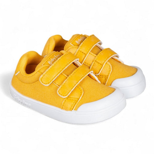 Zapatilla de Lona Barefoot BabyFree Mostaza