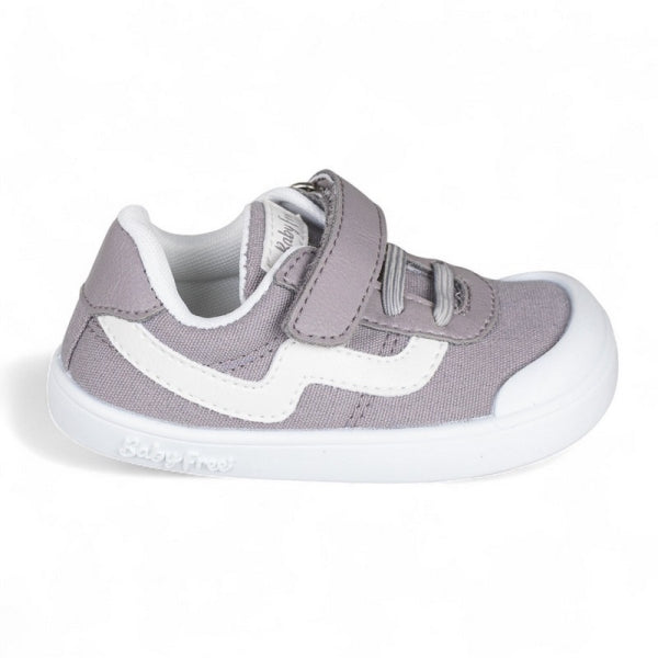 BabyFree Barefoot Sapatilha Lona de elásticos Gris