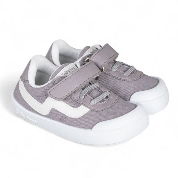 BabyFree Barefoot Sapatilha Lona de elásticos Gris