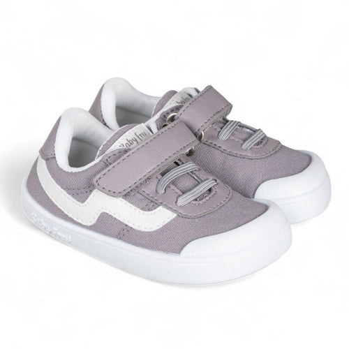BabyFree Barefoot Sapatilha Lona de elásticos Gris