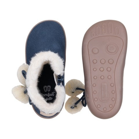 Chetto Barefoot Botas Impermeables - Azul con pompón