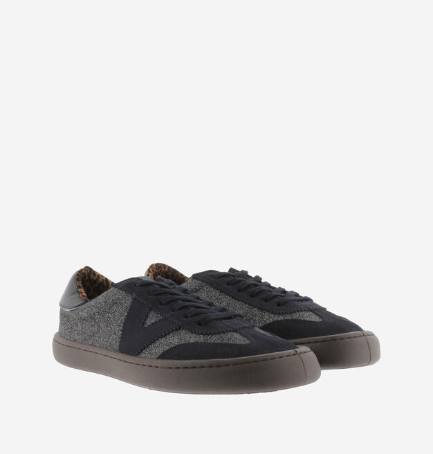 Victoria Barefoot OLMO Zapatillas adulto Ante y Glitter Antracita