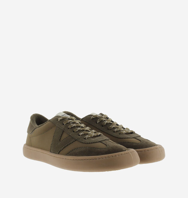 Victoria Barefoot OLMO Adult Sneakers in Nylon and Suede Khaki