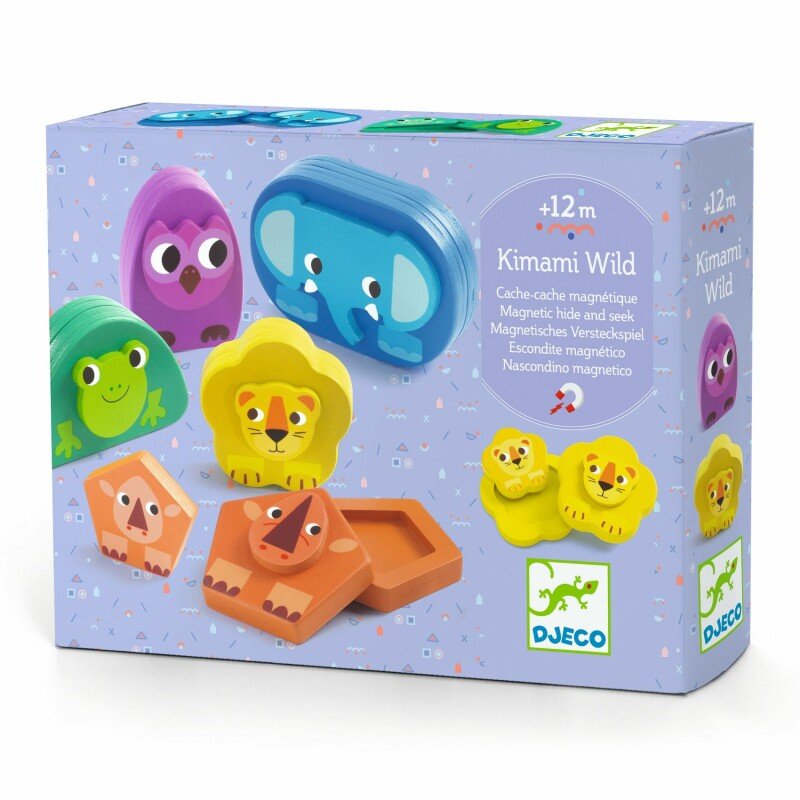 Djeco magnetic pieces game - wild animals kimami wild