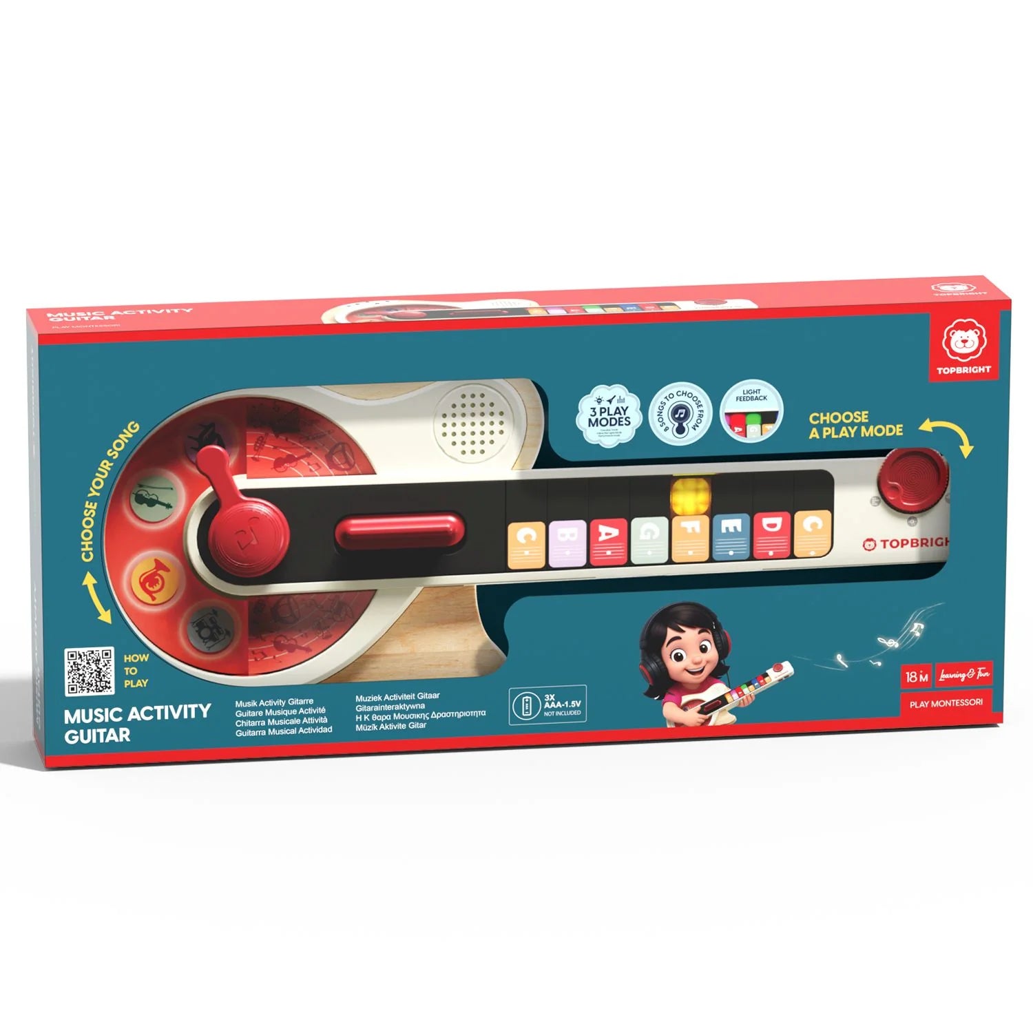 Topbright - Guitarra musical de atividades