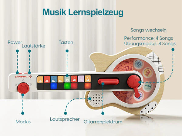 Topbright - Guitarra musical de atividades