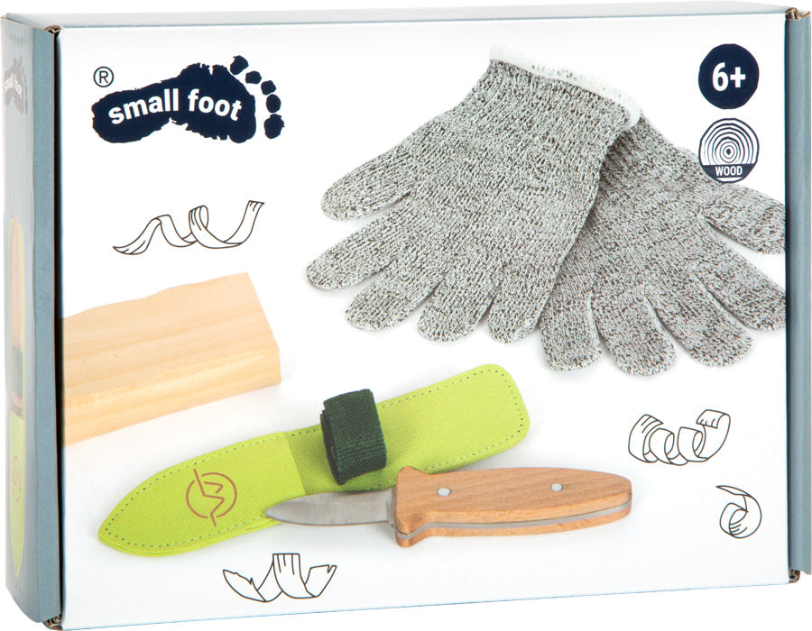 Small foot Conjunto com faca para esculpir madeira