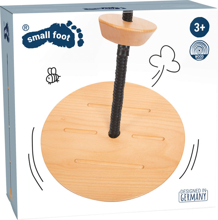 Columpio de disco con cuerda de escalada de línea negra de Small Foot 