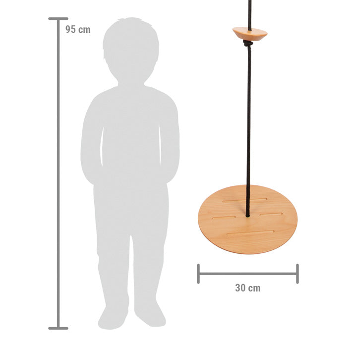 Columpio de disco con cuerda de escalada de línea negra de Small Foot 