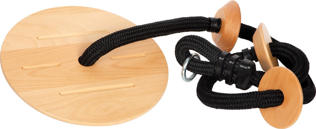 Columpio de disco con cuerda de escalada de línea negra de Small Foot 