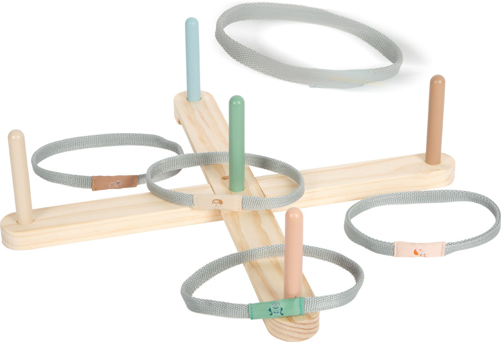 Pie pequeño - Juego de anillos de madera